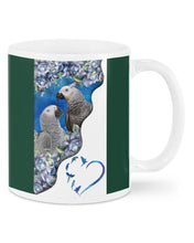 Load image into Gallery viewer, Magical Gray Couple African Parrot Gift For Bird Lovers Mug
