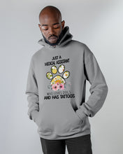 Load image into Gallery viewer, Medical Assistant Loves Dogs And Has Tattoos Gift For Dog Lovers Hoodie
