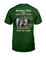Load image into Gallery viewer, October Man Son Of God Birthday Meaningful Gift For Men Guys Tee
