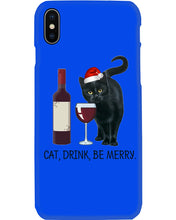 Load image into Gallery viewer, Cat Drink And Be Merry Meaningful Gift For Women Phone case
