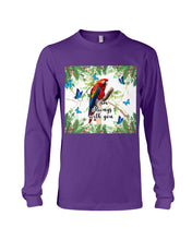 Load image into Gallery viewer, Scarlet Macaw With Butterflies I Am Always With You Gift For Lover Unisex Long Sleeve
