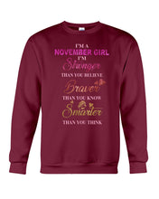 Load image into Gallery viewer, Birthday Gift For November Girl I'm Smarter Than You Think Sweatshirt
