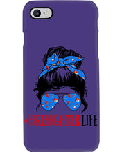 Load image into Gallery viewer, Firefighter Make You Life Safe Lady With Blue Ribbonhead Gift For Women Phone case
