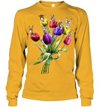 Load image into Gallery viewer, Vintage Funny Donkey With Tulip Trending For Donkey Lovers Unisex Long Sleeve
