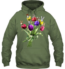 Load image into Gallery viewer, Vintage Funny Donkey With Tulip Trending For Donkey Lovers Hoodie
