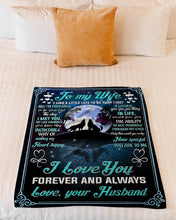 Load image into Gallery viewer, Howling Wolves Incredible Way Of Making My Heart Happy Husband Gift For Wife Fleece Blanket
