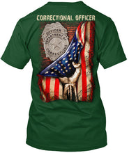 Load image into Gallery viewer, Correctional Officer America Flag  Special Custom Design Guys Tee
