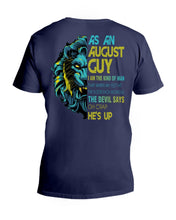 Load image into Gallery viewer, As An August I Am The Kind Of Man Lion Birthday Gift Guys V-Neck
