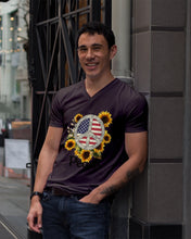 Load image into Gallery viewer, Peace Sign Sunflower Birthday Gift For Girls Guys V-Neck
