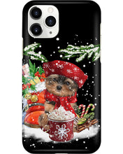 Load image into Gallery viewer, Yorkshire Terrier Loves Drinking Hot Latte Gift For Dog Lovers Phone case

