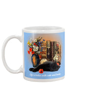 Load image into Gallery viewer, Black Cat Life Is Better With Books Gift For Cat Lovers Mug
