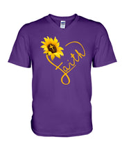 Load image into Gallery viewer, Black Phone Case Sunflower Faith Gift For Christians Guys V-Neck
