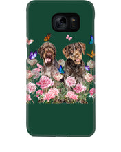 Load image into Gallery viewer, German Wirehaired Pointer With Peonies Gift For Dog Lovers Phone case
