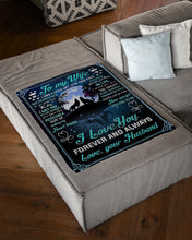 Load image into Gallery viewer, Howling Wolves Incredible Way Of Making My Heart Happy Husband Gift For Wife Fleece Blanket
