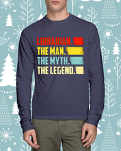 Load image into Gallery viewer, Vintage Funny Librarian The Man The Myth The Legend Gift For Friends Unisex Long Sleeve
