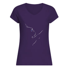 Load image into Gallery viewer, I Love My Frenchie Custom Design Gift For Friends Ladies V-Neck
