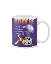 Load image into Gallery viewer, Coffee Christ Offers Forgiveness For Everyone Everywhere Mug
