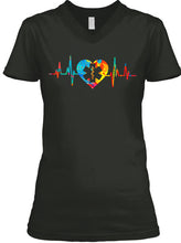Load image into Gallery viewer, Veterinary Symbol My Heartbeat Meaningful Gift For Women Ladies V-Neck
