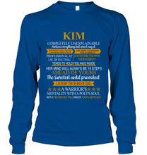 Load image into Gallery viewer, Kim Custom Name Gift A Warrior's Mentality With A Poet's Soul Unisex Long Sleeve
