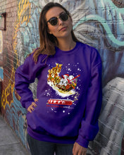 Load image into Gallery viewer, Baseball Xmas Sleigh Loading Gift For Baseball Lovers Sweatshirt
