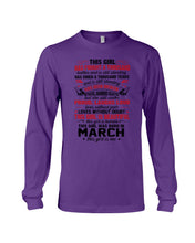 Load image into Gallery viewer, This Girl Has Fought A Thousand This Girl Was Born In March Unisex Long Sleeve
