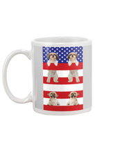 Load image into Gallery viewer, America USA FLag In My Heart Shih Tzu Gift For Dog Lovers Mug
