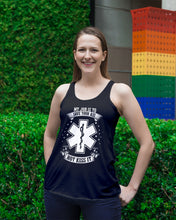 Load image into Gallery viewer, My Job Is To Save Your Ass Unique Custom Design Meaningful Gift Ladies Flowy Tank
