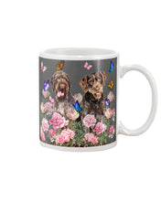 Load image into Gallery viewer, German Wirehaired Pointer With Peonies Gift For Dog Lovers Mug
