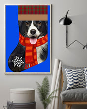 Load image into Gallery viewer, Santa Border Collie In Stock Gift For Dog Lovers Vertical Poster
