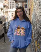Load image into Gallery viewer, Pekingese With Peonies Gift For Dog Lovers Hoodie
