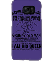 Load image into Gallery viewer, A Spoiled Wife Of An October Grumpy Old Man Birthday Meaningful Gift Phone case

