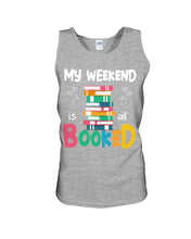 Load image into Gallery viewer, Vintage Funny My Weekend Booked Gift For Book Lovers Unisex Tank Top

