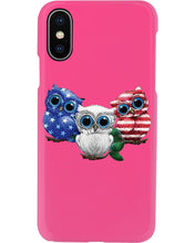 Load image into Gallery viewer, Lovely Phone Case Three Owl With US Flag Gift For Owl Lovers Phone case
