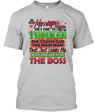 Load image into Gallery viewer, In Our Marriage He's The Trucker Meaningful Gift For Family Guys Tee
