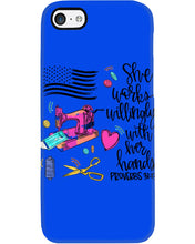 Load image into Gallery viewer, She Works Willingly With Her Hands Gift For Sew Lovers Phone case

