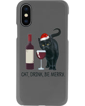 Load image into Gallery viewer, Cat Drink And Be Merry Meaningful Gift For Women Phone case

