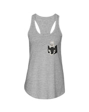 Load image into Gallery viewer, Cat In Your Front Pocket Great Gift For Cat Lovers Ladies Flowy Tank
