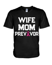 Load image into Gallery viewer, Wife Mom Breast Cancer Awareness Meaningful Gift Guys V-Neck
