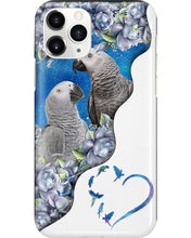 Load image into Gallery viewer, Magical Gray Couple African Parrot Gift For Bird Lovers Phone case
