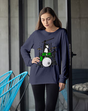 Load image into Gallery viewer, Funny Cat Playing Drums Great Gift For Cat Lovers Unisex Long Sleeve

