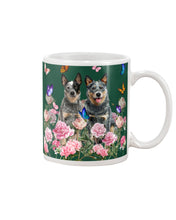 Load image into Gallery viewer, Australian Cattle Dog Butterflies Peony Gift For Dog Lovers Mug
