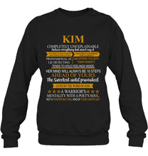 Load image into Gallery viewer, Kim Custom Name Gift A Warrior's Mentality With A Poet's Soul Sweatshirt
