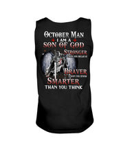 Load image into Gallery viewer, October Man Son Of God Birthday Meaningful Gift For Men Unisex Tank Top
