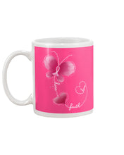 Load image into Gallery viewer, Butterfly Faith Breast Cancer Awareness Meaningful Gift Mug
