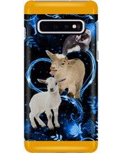 Load image into Gallery viewer, Lovely Phone Case Twinkling Blue Heart Gift For Goat Lovers Phone case
