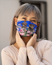 Load image into Gallery viewer, German Wirehaired Pointer With Peonies Gift For Dog Lovers Cloth Face Mask
