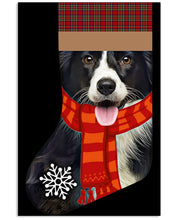 Load image into Gallery viewer, Santa Border Collie In Stock Gift For Dog Lovers Vertical Poster
