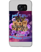 Load image into Gallery viewer, A Girl Loves Yorkshire Terrier Gift For Dog Lovers Phone case
