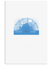 Load image into Gallery viewer, Pinpoint The Location In The Space Blue Vertical Poster
