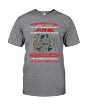 Load image into Gallery viewer, Never Underestimate This Old Man Who Was Born In June Custom Design Guys Tee
